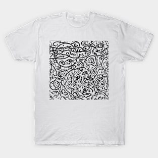 Alien Dance Party - Abstract Graphic T-Shirt